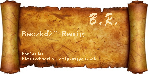 Baczkó Remig névjegykártya